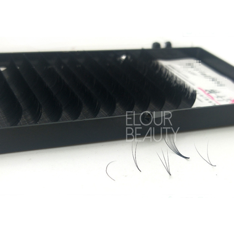 Private label easy fan volume blooming eyelash extensions wholesale China EL21